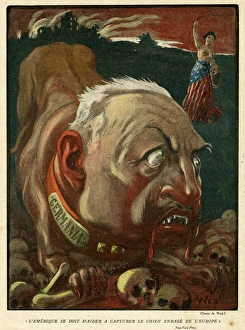 Catch Gallery: Cartoon, The Mad Dog of Europe, WW1