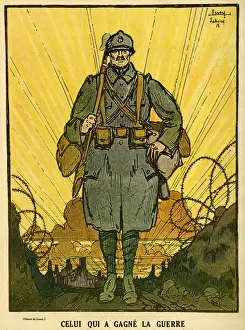 Rays Prints: Cartoon, The man who won the war, WW1