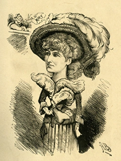 Images Dated 21st April 2017: Cartoon, Mary Anderson, actress