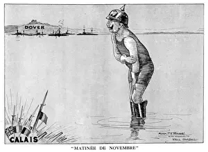 Guarding Prints: Cartoon, Matinee de Novembre, WW1