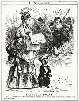 Congress Gallery: Cartoon, A Modest Boast (Social Science)
