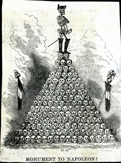 Skeleton Prints: Cartoon, Monument to Napoleon! by George Cruikshank