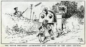 Cartoon, The Motor Dreadbike, WW1
