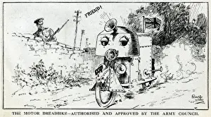 Inventive Prints: Cartoon, The Motor Dreadbike, WW1