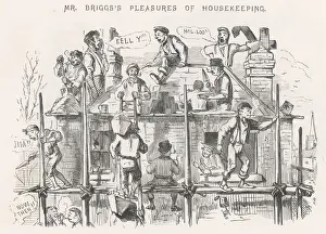 Builder Prints: Cartoon, Mr Briggss Pleasures of Housekeeping