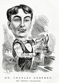 Acte Gallery: Cartoon, Mr Charles Godfrey, His Newest Character