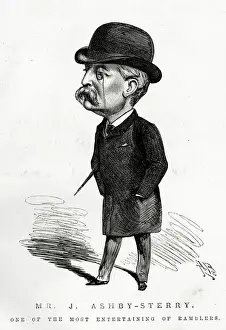 Acte Prints: Cartoon, Mr J Ashby-Sterry, poet, novelist and journalist