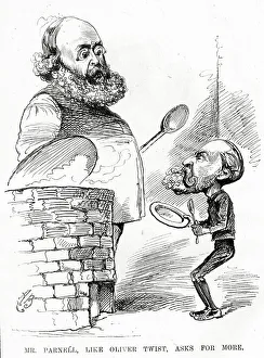 Acte Gallery: Cartoon, Mr Parnell, like Oliver Twist, asks for more