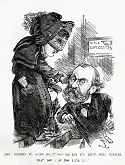 Entracte Prints: Cartoon, Mrs Weldon to Monsieur Gounod