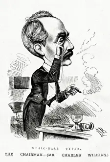 Entracte Prints: Cartoon, Music Hall Types, Mr Charles Wilkins