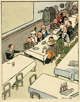 Hooks Prints: Cartoon, Neglected sailor, WW1