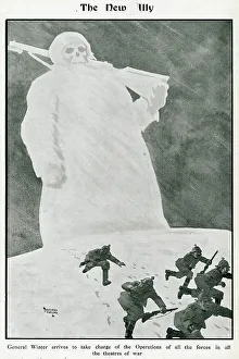 Frightened Prints: Cartoon, The New Ally, WW1