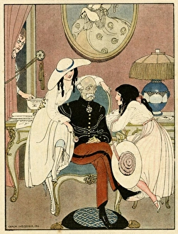 Cartoon, The new Fraulein, WW1 Cartoon, The new Fraulein, WW1