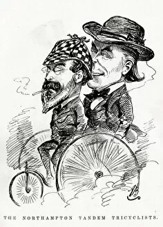Acte Gallery: Cartoon, The Northampton Tandem Tricyclists