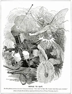 Cartoon, Notice to Quit, electricity on London Underground