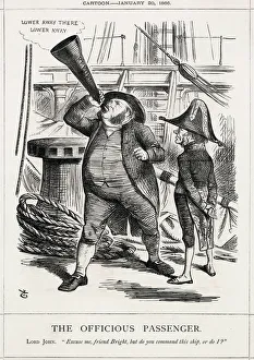 Cartoon, The Officious Passenger (Bright and Russell) Cartoon, The Officious Passenger (Bright and Russell)