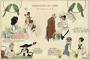 Minded Prints: Cartoon, Parrots of Paris, WW1