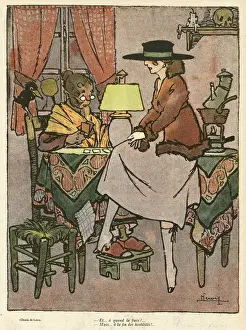 Stops Prints: Cartoon, When will peace come? WW1