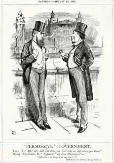 Disraeli Gallery: Cartoon, Permissive Government (Disraeli and Hartington)