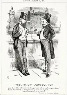 Cartoon, Permissive Government (Disraeli and Hartington)