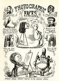 Easel Collection: Cartoon, Photographic Faces by Cuthbert Bede