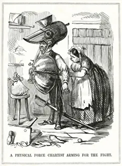 Arming Collection: Cartoon, A Physical Force Chartist Arming for the Fight