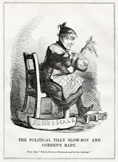 Rocking Prints: Cartoon, The Political Tilly Slow-Boy and Cobden's Baby