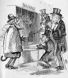 Bradlaugh Prints: Cartoon, politicians at the zoo