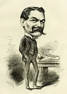 Cartoon portrait of Henry James Byron