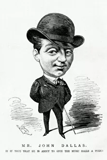 Cartoon portrait, Mr John Dallas, actor