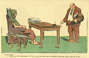 Images Dated 16th October 2015: Cartoon, Press censorship in wartime, WW1