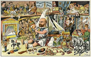 Images Dated 29th October 2015: Cartoon, Prince of Wales playing with his toys