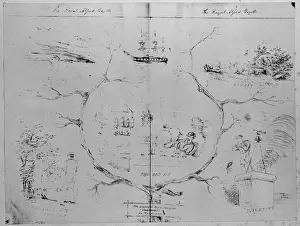 Diary Prints: Cartoon published on a page of the Royal Albert Gazette