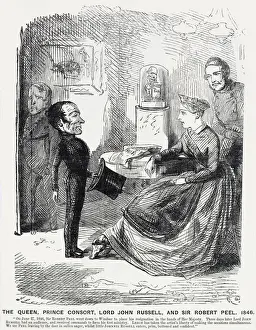Russell Prints: Cartoon, The Queen, Lord John Russell, Sir Robert Peel