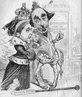 Images Dated 25th January 2016: Cartoon, Queen Victoria and Disraeli