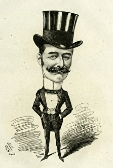 Images Dated 20th April 2017: Cartoon, R D Albertson, theatre manager