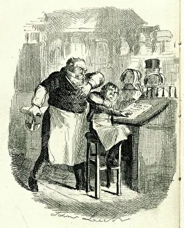 Stocks Collection: Cartoon, Railway Mania, writing for shares