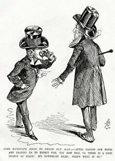 Acte Gallery: Cartoon, Randolph Churchill and Gladstone