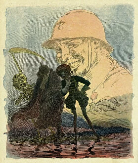 Scythe Collection: Cartoon, Reckoning without their host, WW1