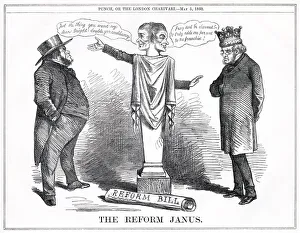 Progressive Prints: Cartoon, The Reform Janus (Bright, Russell and Derby)