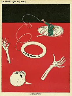 Saviour Prints: Cartoon, The Rescuer, WW1