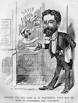 Maitre Collection: Cartoon, Richard d Oyly Carte, Gilbert and Sullivan