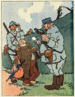 Frightened Prints: Cartoon, Round figures, WW1