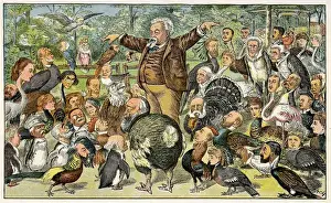 Cartoon, satire on the British government