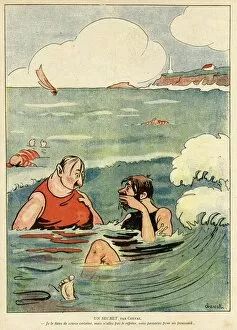 Bather Gallery: Cartoon, A Secret, WW1