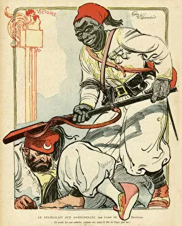 Senegalese Gallery: Cartoon, The Senegalese in the Dardanelles, WW1