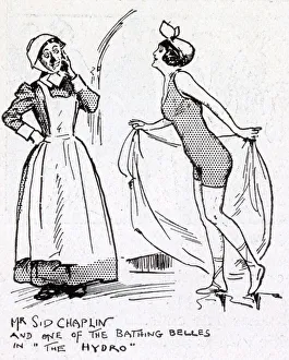 Palladium Prints: Cartoon showing Syd Chaplin, actor, writer, as well as brother