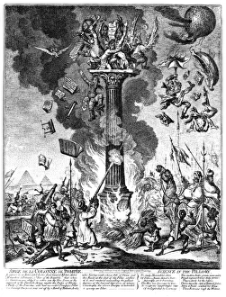 Frenchmen Collection: Cartoon, Siege de la Colonne de Pompee