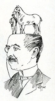 Cartoon, Sir Walter Gilbey, wine merchant and philanthropist