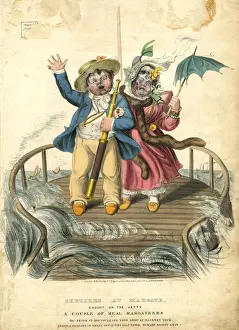Trouble Prints: Cartoon, Sketches at Margate, Caught on the Jetty